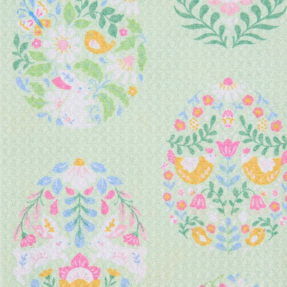 Design Imports Folk Easter Eggs Printed Microfiber Dishtowel
