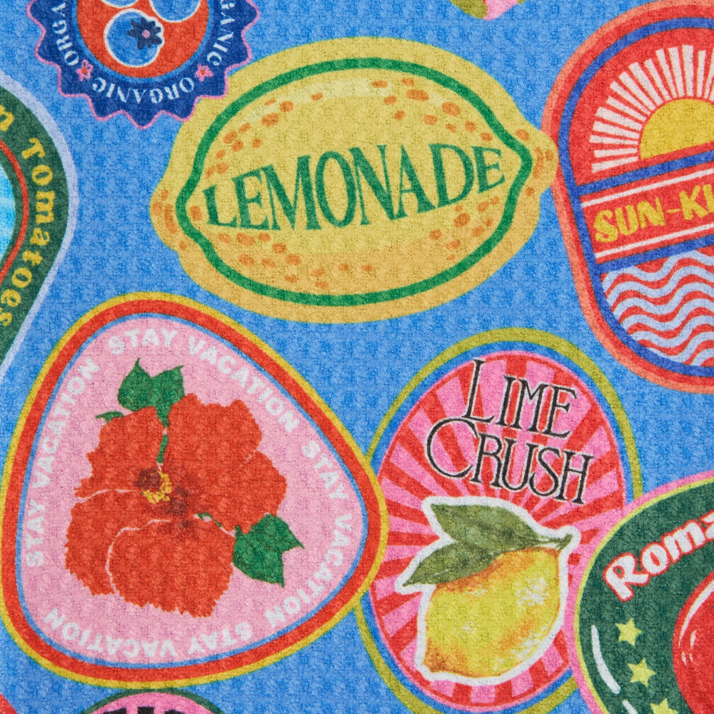 Design Imports Bold Dolce Labels Printed Microfiber Dishtowel