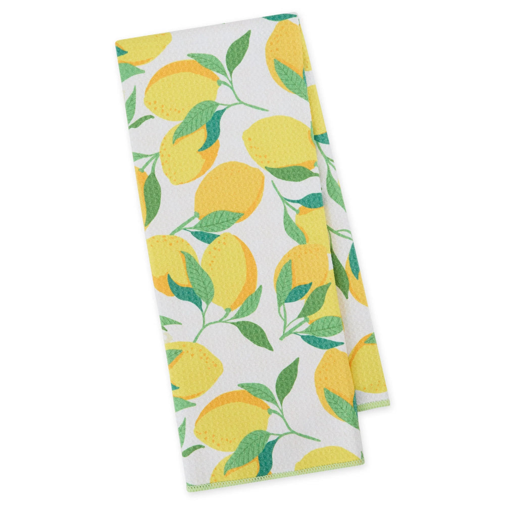 Design Imports Lemon Fresh Printed Microfiber Dishtowel