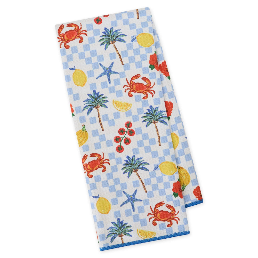 Design Imports Viva La Dolce Printed Microfiber Dishtowel