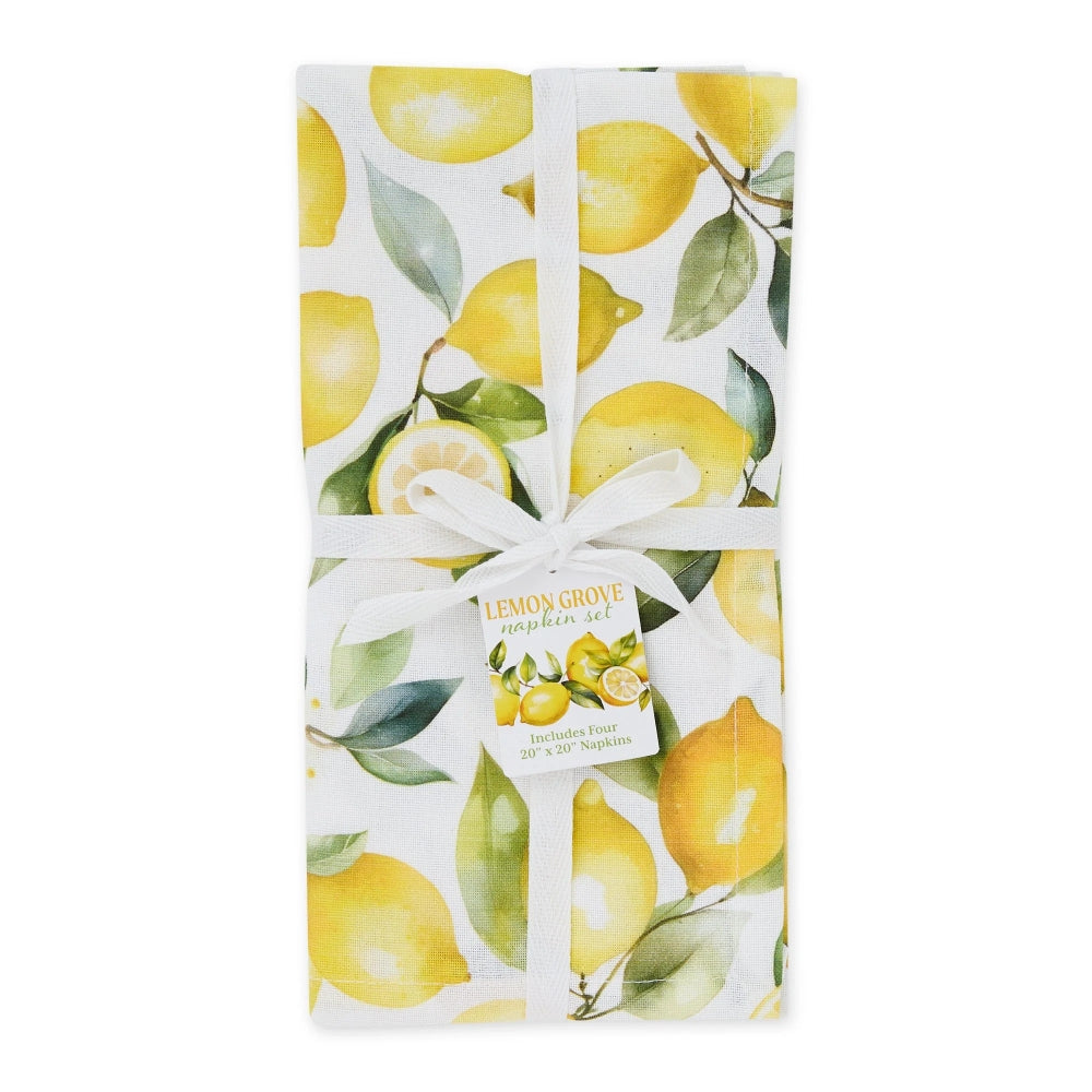 Design Imports Lemon Grove Printed Napkins - Set of 4
