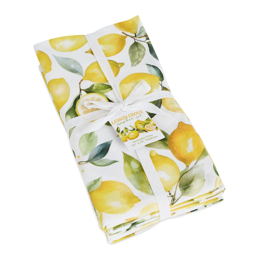 Design Imports Lemon Grove Printed Napkins - Set of 4