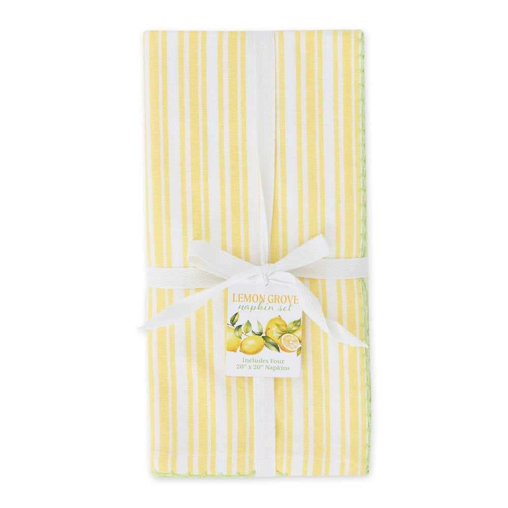 Design Imports Sunshine Stripe Napkins - Set of 4