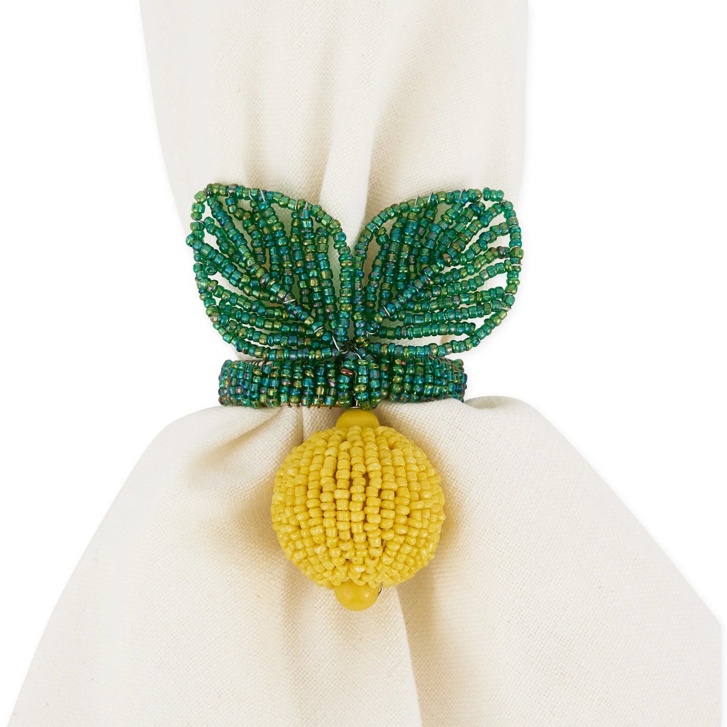 Design Imports Lemon Beaded Napkin Ring