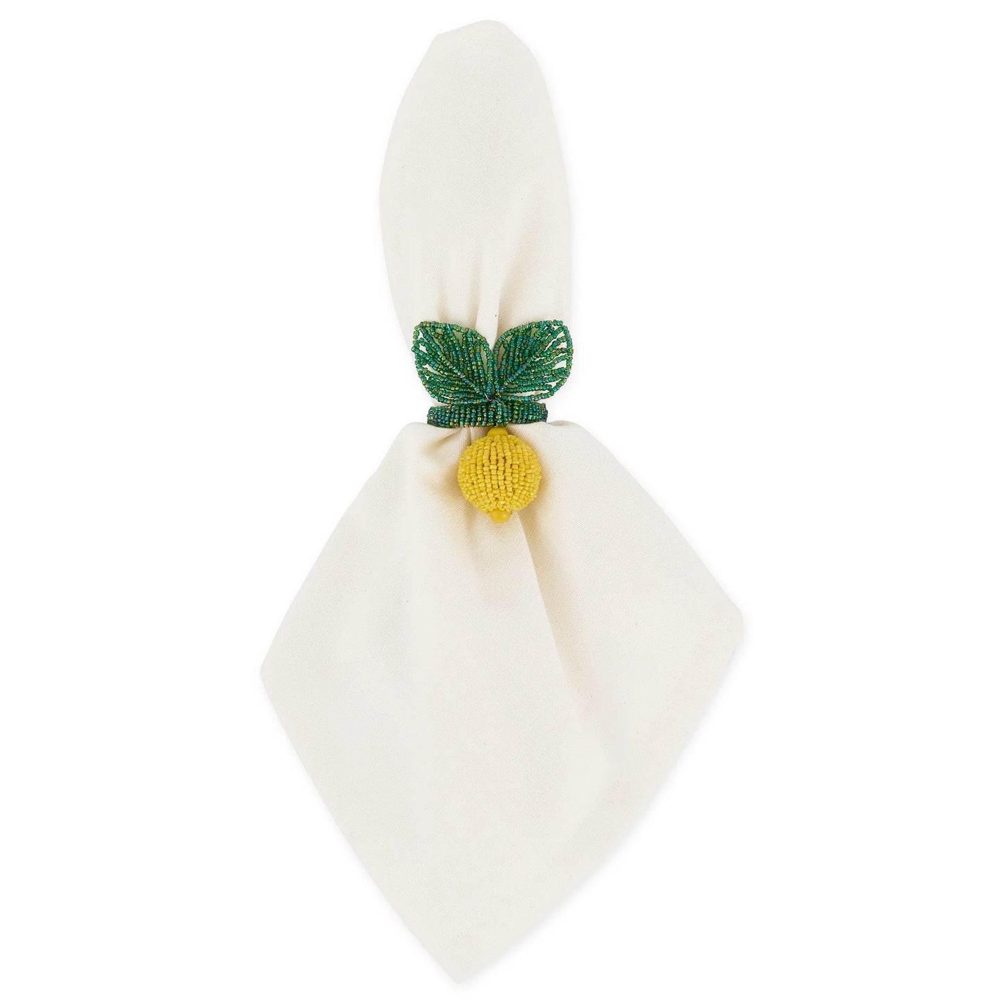 Design Imports Lemon Beaded Napkin Ring