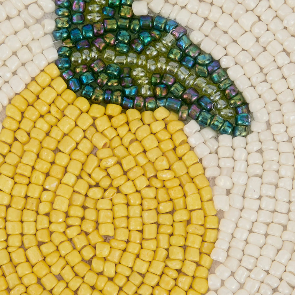 Design Imports Lemon Beaded Coasters - Set of 4
