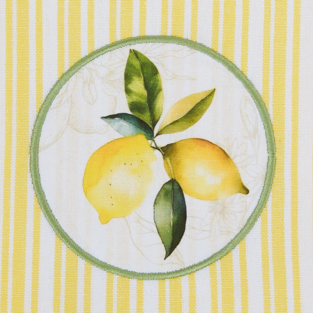 Design Imports Sweet Lemons Embellished Dishtowels
