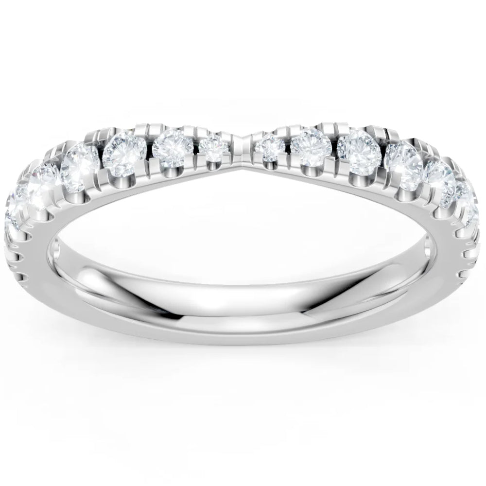 silver ring with diamonds