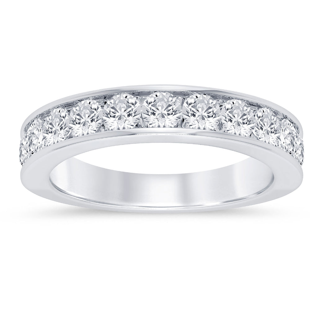 14k Gold Diamond Channel Band