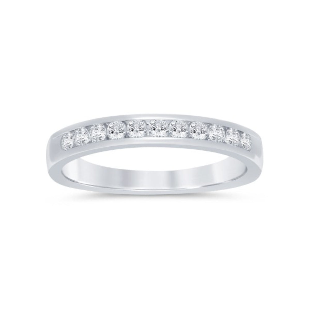14k Gold Diamond Channel Band