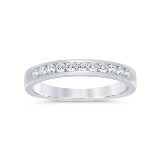 14k Gold Diamond Channel Band
