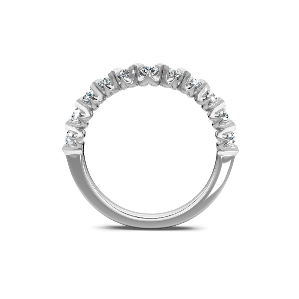 14k Gold Diamond Contour Band