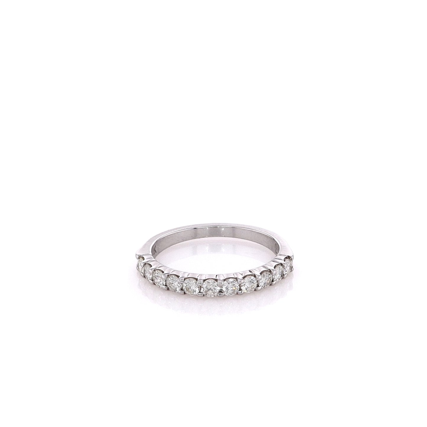 14k White Gold Diamond Wedding Band