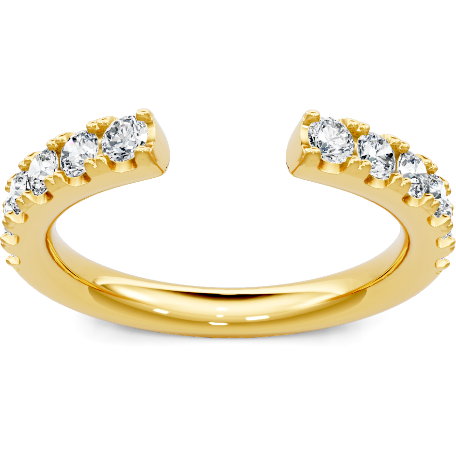 14k Gold Open Top Diamond Band