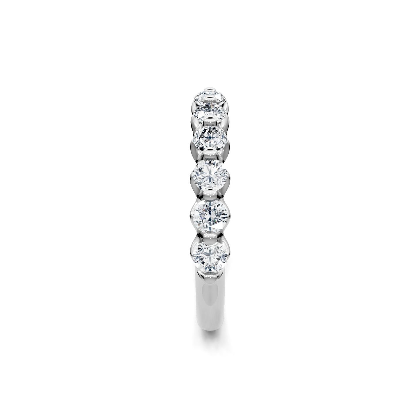Smyth Signature Round Diamond Single Shared Prong Anniversary Band