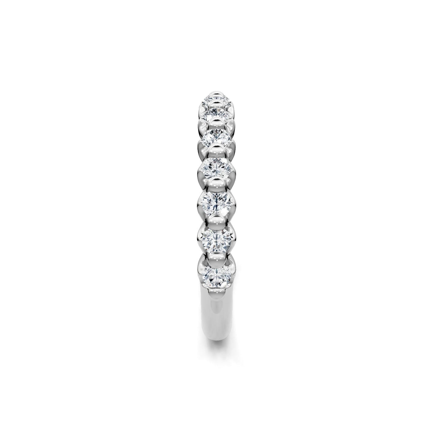 Smyth Signature Round Diamond Single Shared Prong Anniversary Band