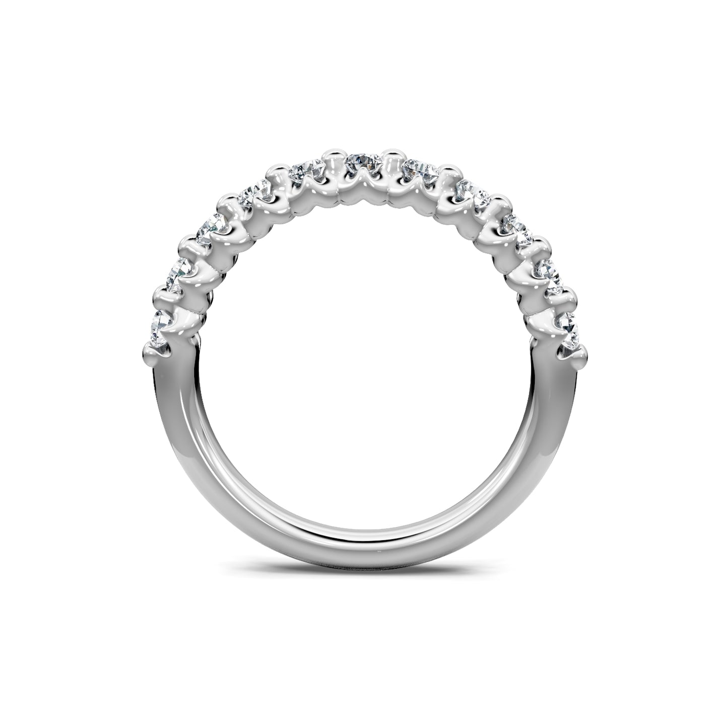 Smyth Signature Round Diamond Single Shared Prong Anniversary Band
