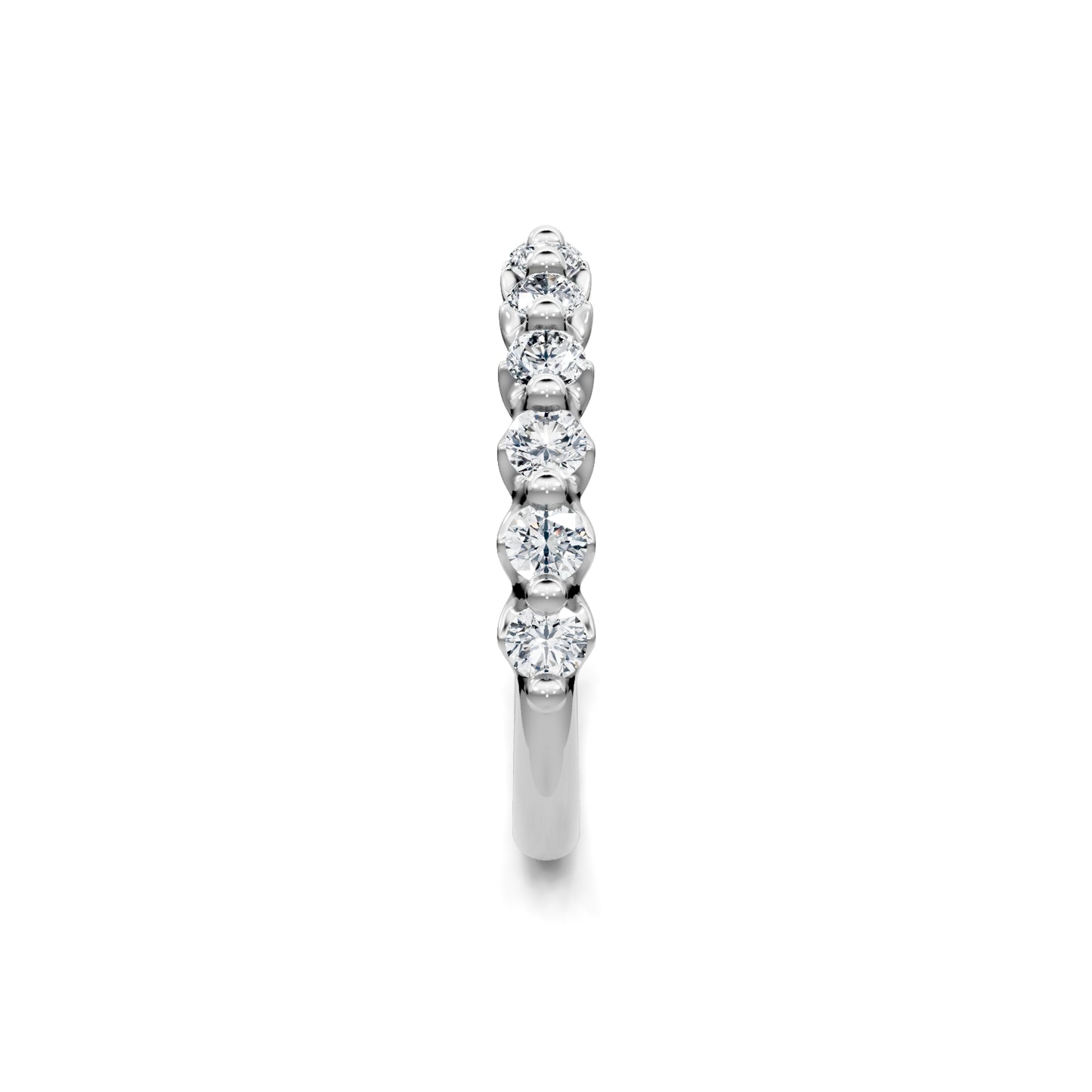 Smyth Signature Round Diamond Single Shared Prong Anniversary Band