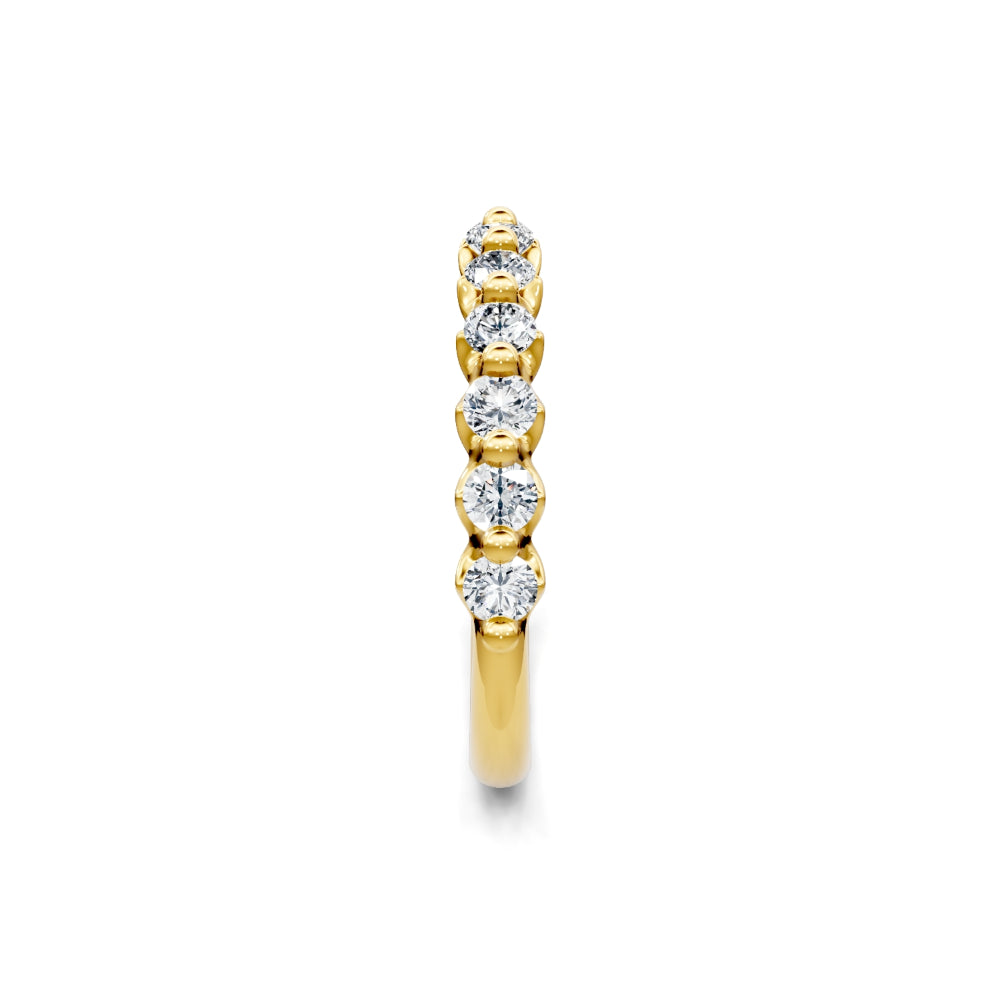 14k Gold Round Diamond Wedding Band