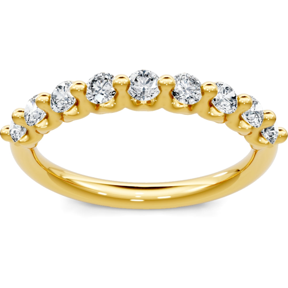 14k Gold Round Diamond Wedding Band