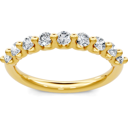 14k Gold Round Diamond Wedding Band