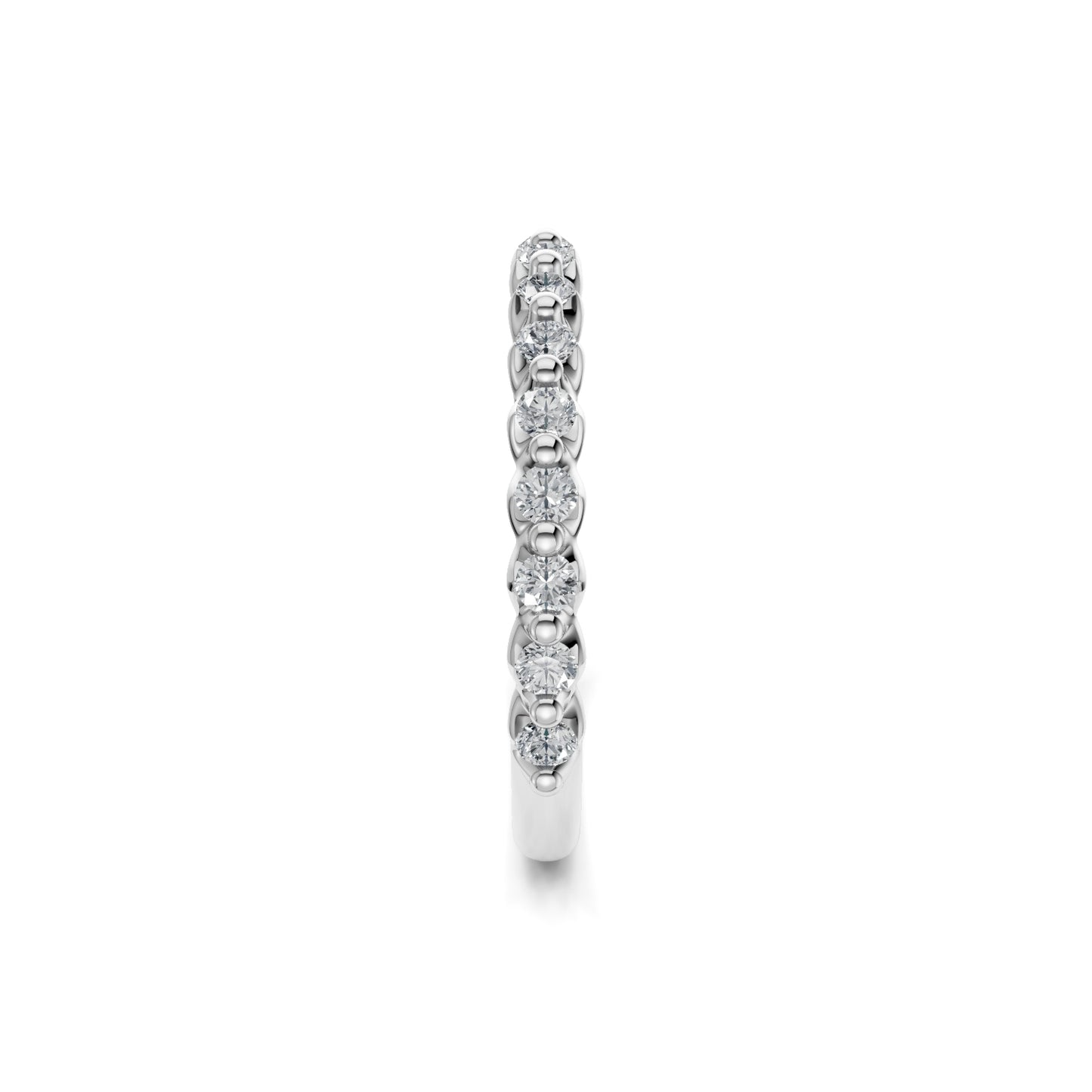 Smyth Signature Round Diamond Single Shared Prong Anniversary Band