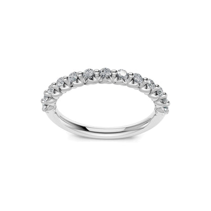 Smyth Signature Round Diamond Single Shared Prong Anniversary Band