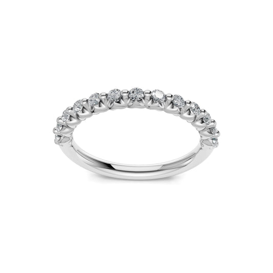 Smyth Signature Round Diamond Single Shared Prong Anniversary Band