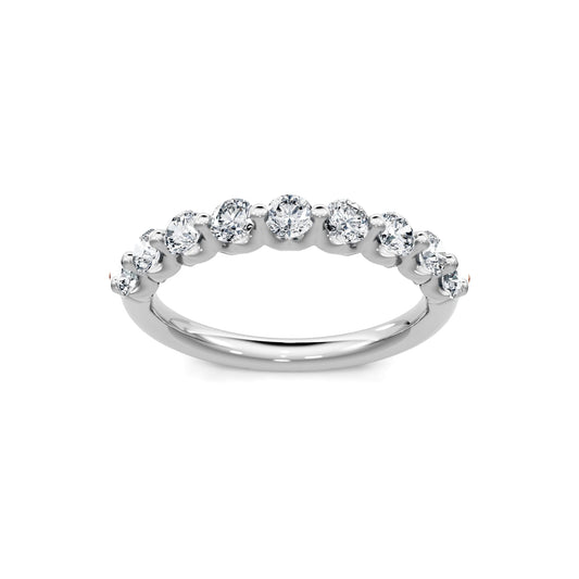 Smyth Signature Round Diamond Single Shared Prong Anniversary Band