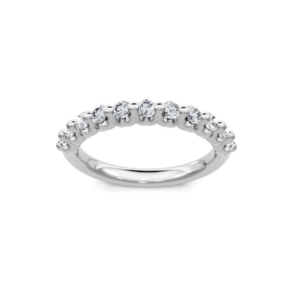 Smyth Signature Round Diamond Single Shared Prong Anniversary Band