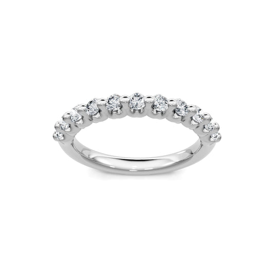 Smyth Signature Round Diamond Single Shared Prong Anniversary Band