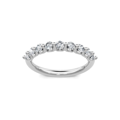 Smyth Signature Round Diamond Single Shared Prong Anniversary Band