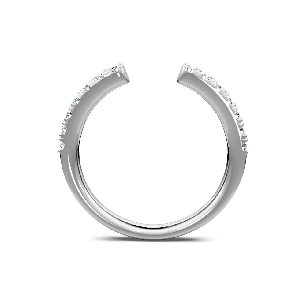 14k Gold Open Top Diamond Band