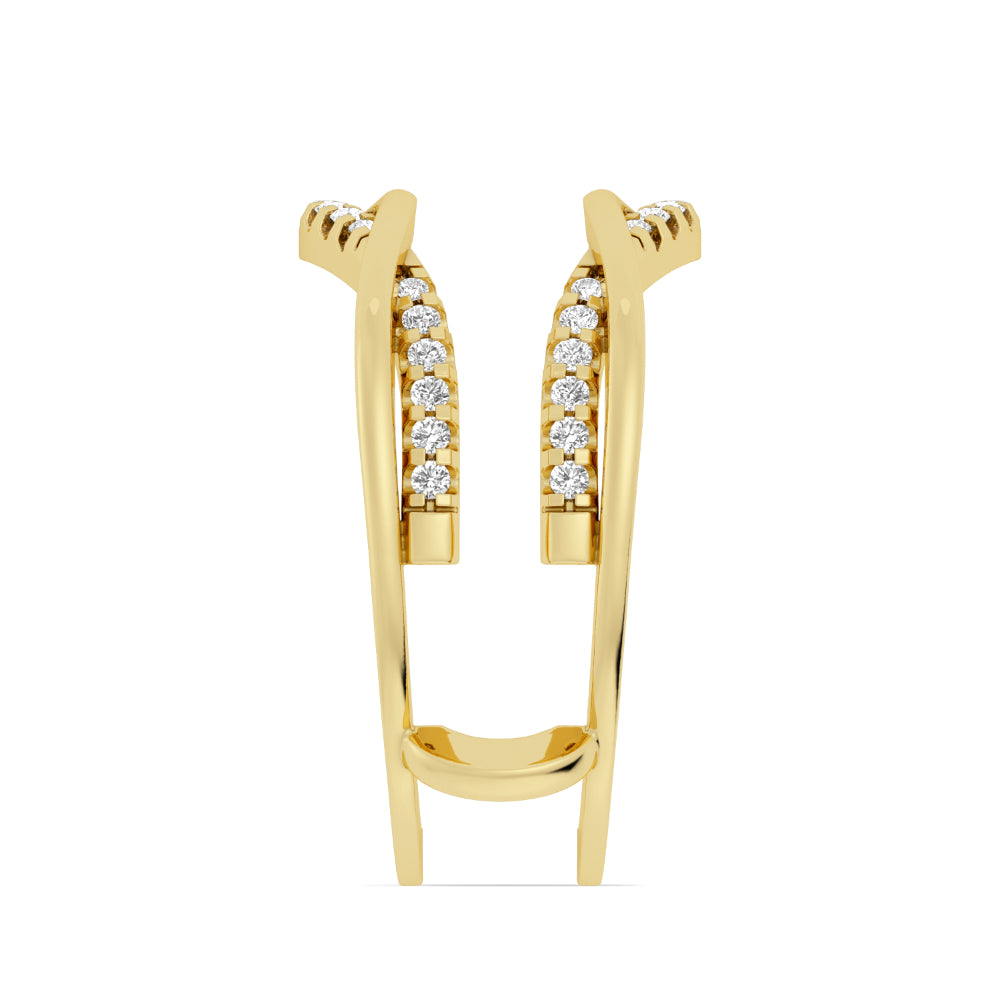 14k Gold Diamond Infinity Jacket Band