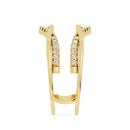 14k Gold Diamond Infinity Jacket Band