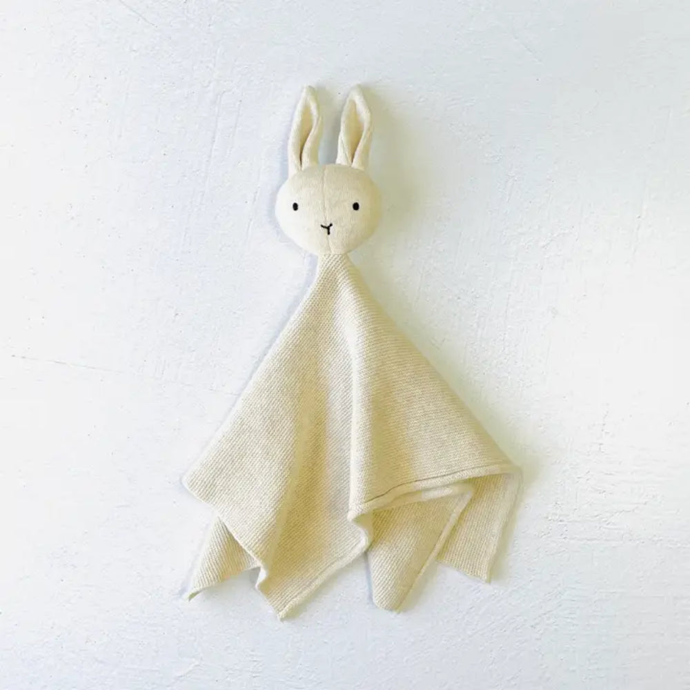 Viverano Organics Bunny Mommy & Me Baby Knit Blanket & Lovey Gift Set