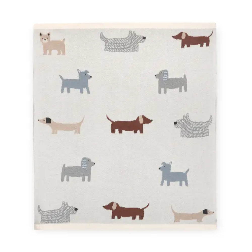 Viverano Organics Buddy Dog- Organic Jacquard Sweater Knit Baby Blanket