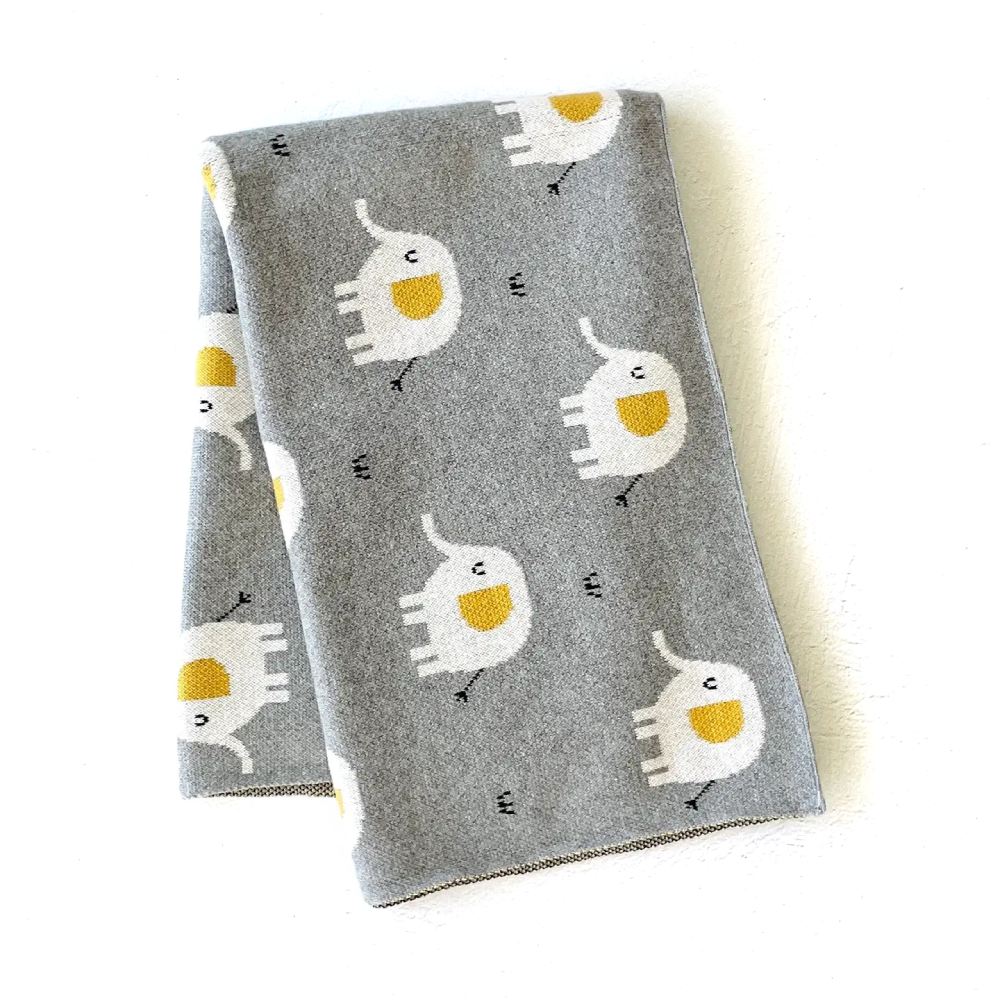 Viverano Organics Organic Cotton Jacquard Sweater Knit Baby Blanket