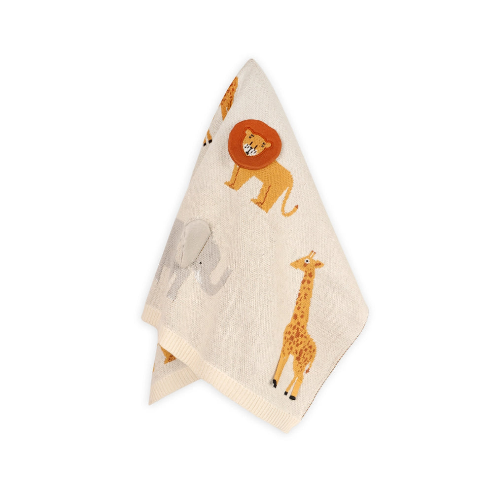 Viverano Organics Savannah-Organic 3D Jacquard Sweater Knit Baby Blanket