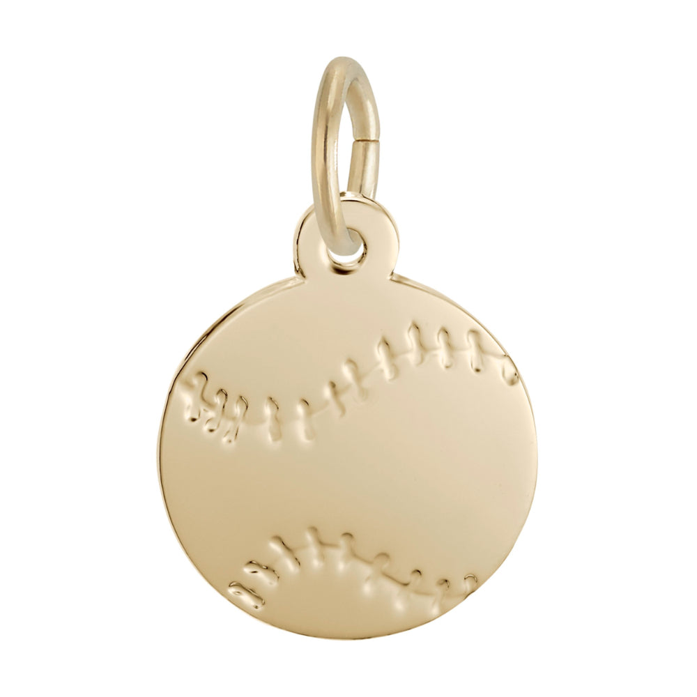 Gold pendant with embossed design on a white background