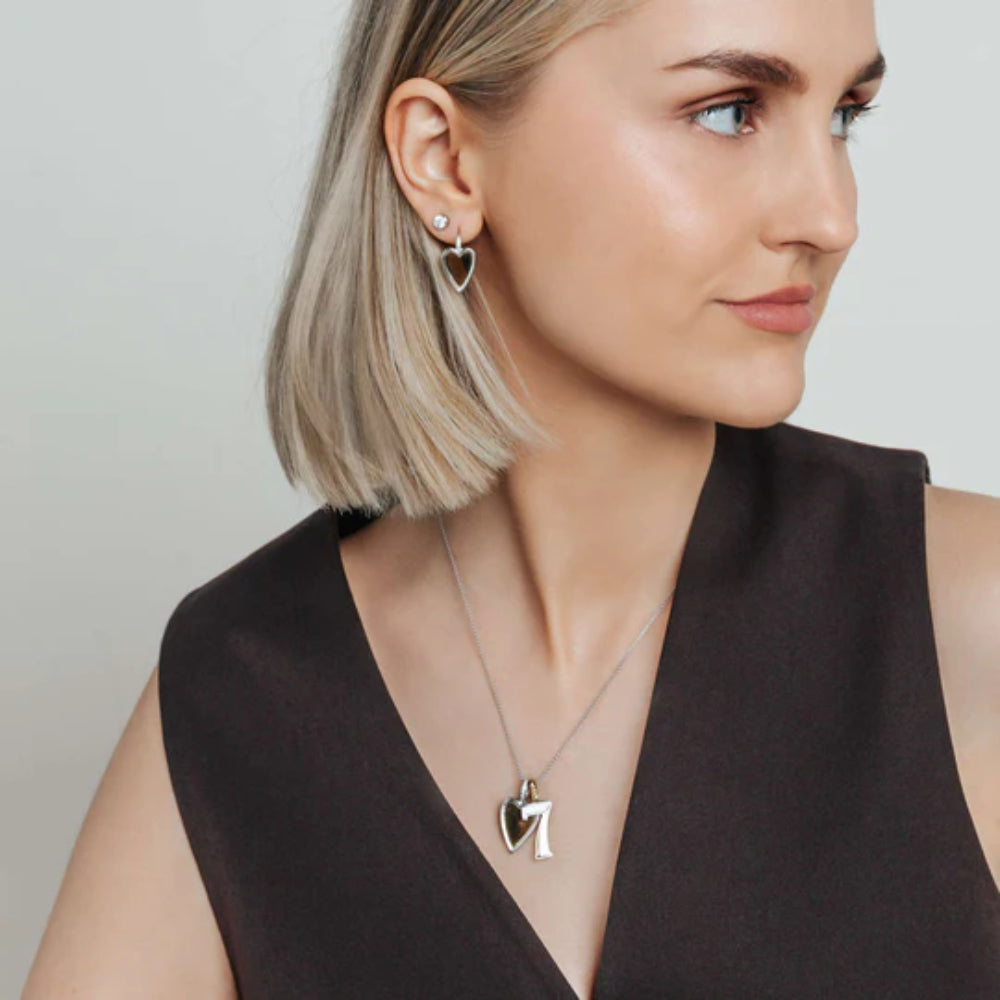 Ti Sento Two-Tone Heart Drop Earrings