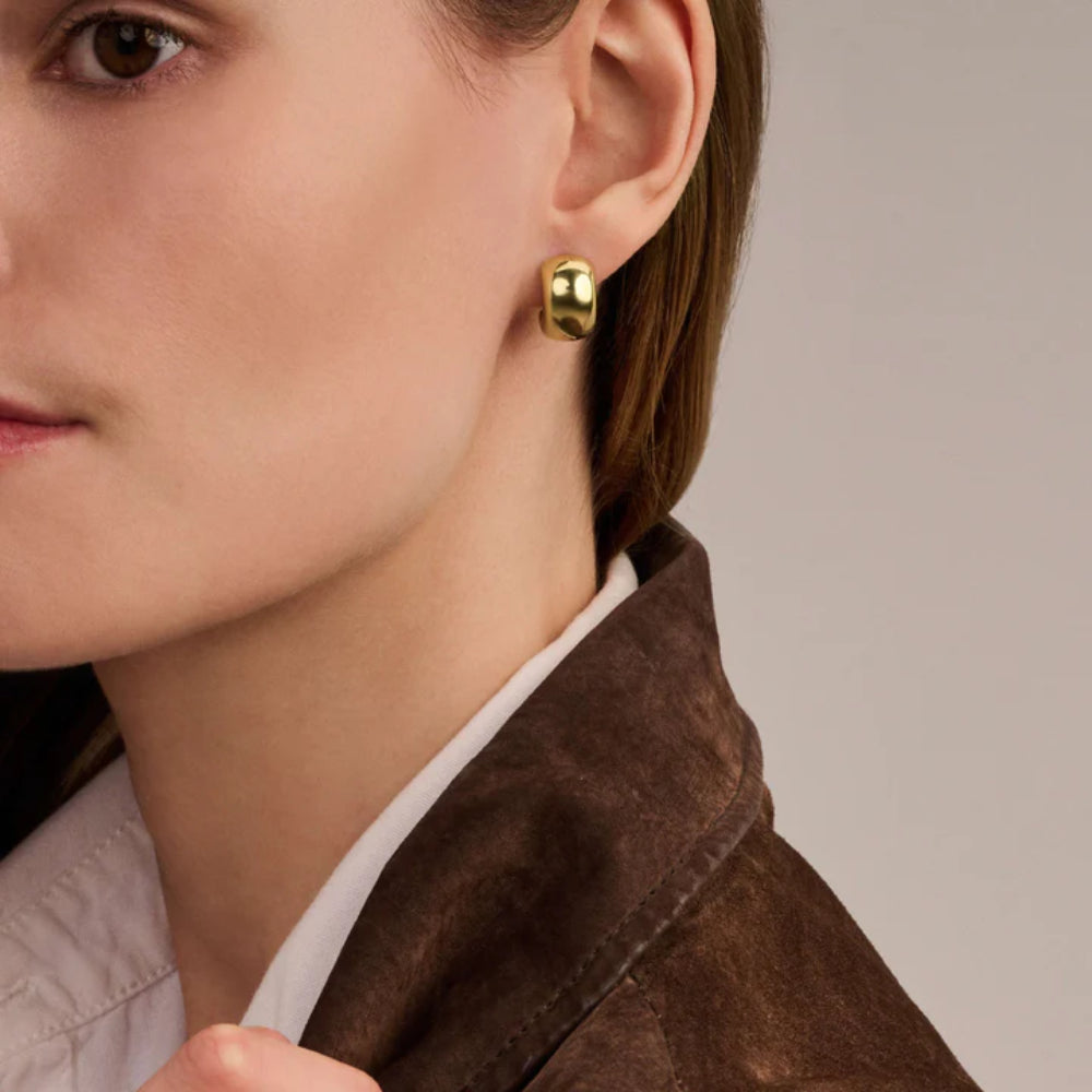 Ti Sento 18k Gold-Plated Statement Hoop Earrings