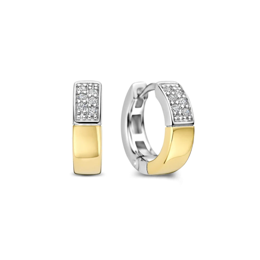 Ti Sento 18k Gold-Plate Contrast Hoop Earrings