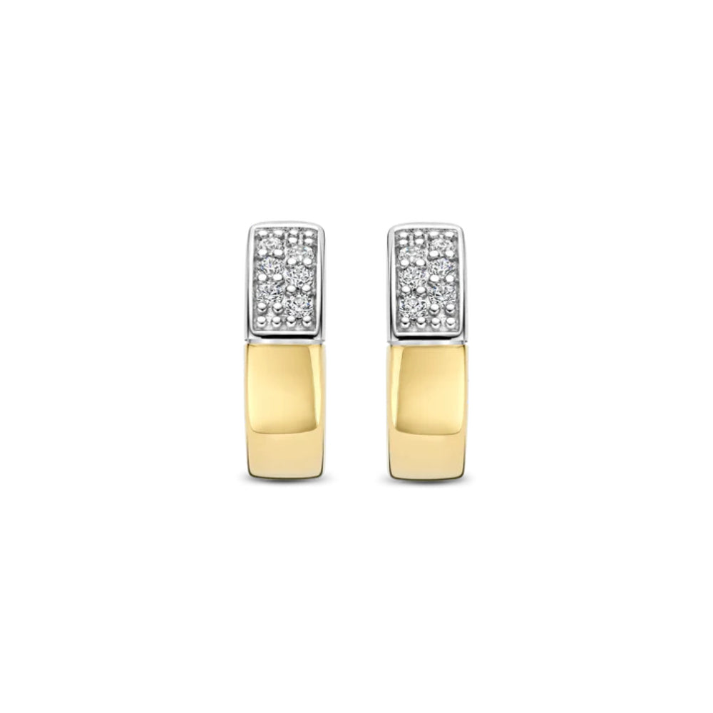 Ti Sento 18k Gold-Plate Contrast Hoop Earrings