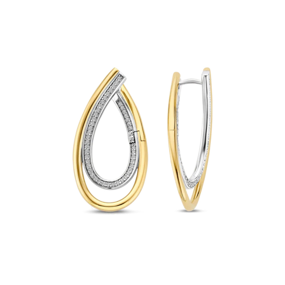 Ti Sento 18k Gold-Plate Organic Hoop Earrings