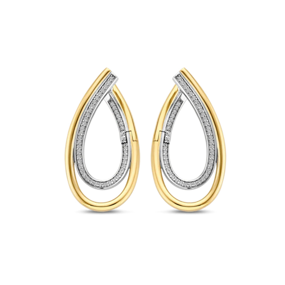 Ti Sento 18k Gold-Plate Organic Hoop Earrings