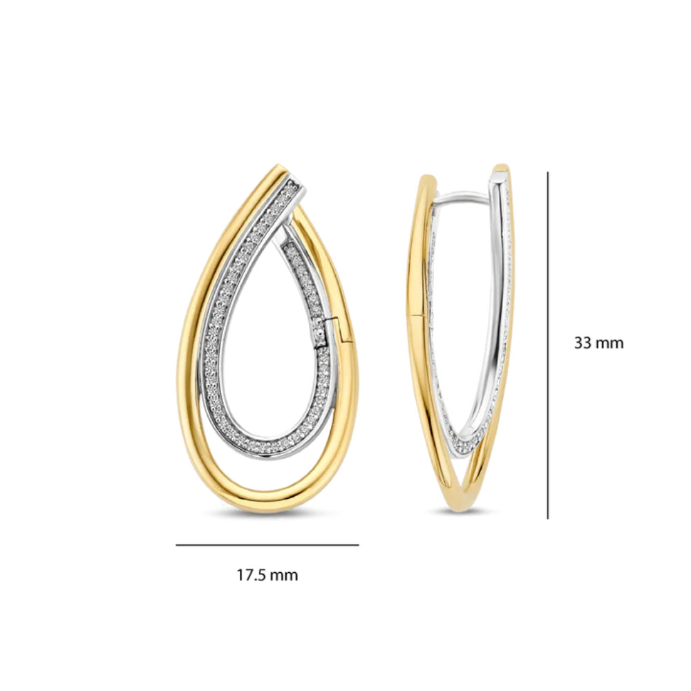 Ti Sento 18k Gold-Plate Organic Hoop Earrings