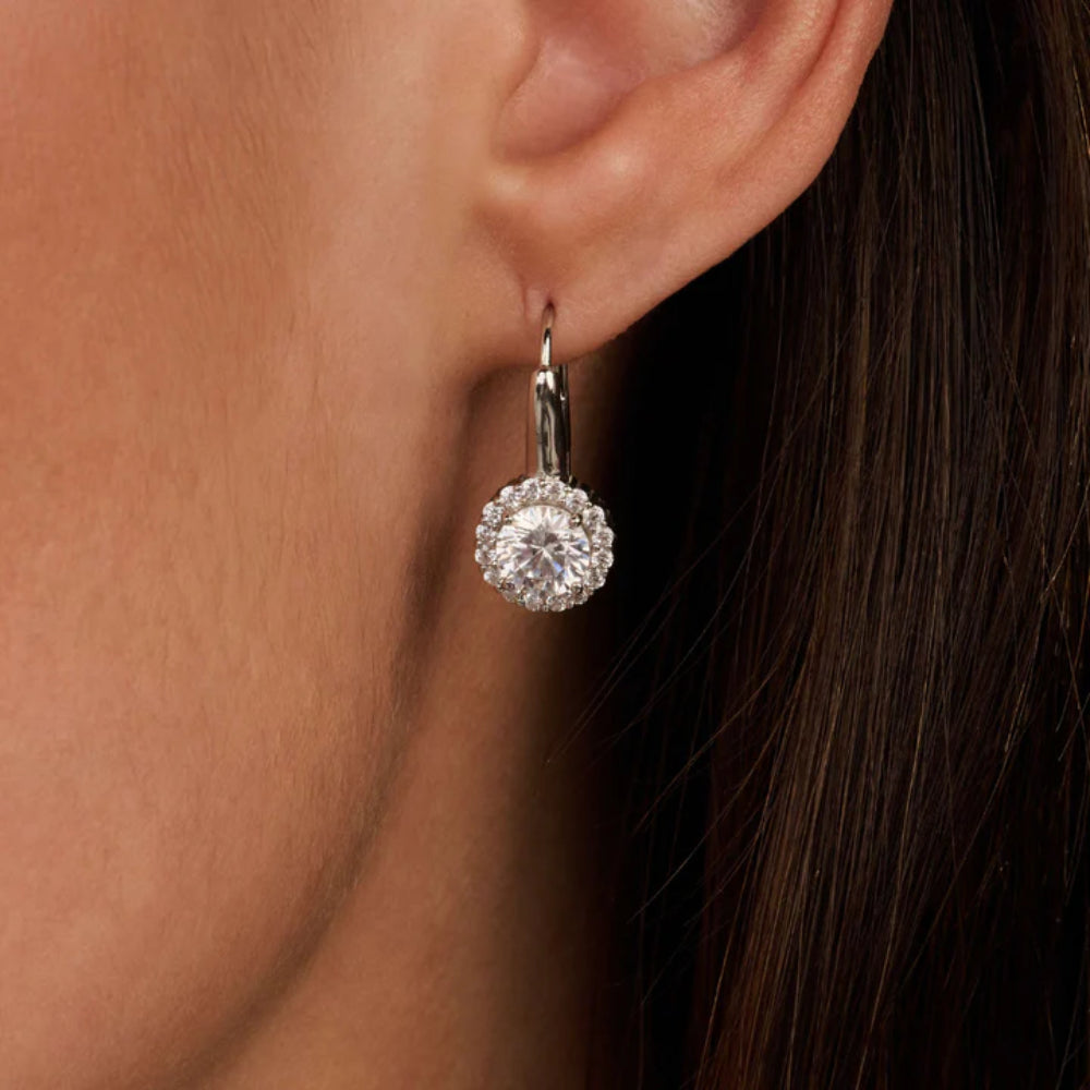 Ti Sento Sterling Silver Classic Round Zirconia Hoops