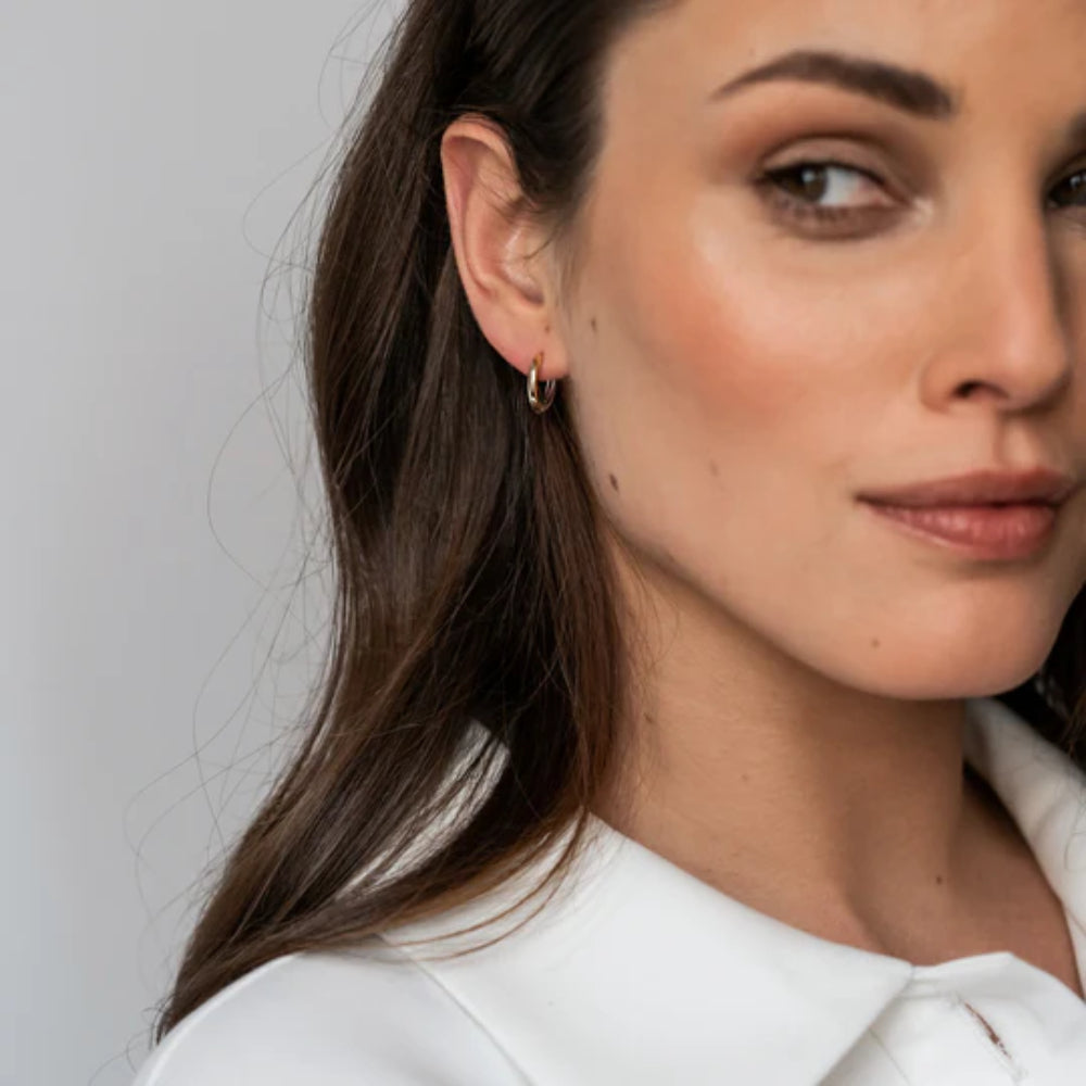 Ti Sento Two-Tone Huggie Hoop Earrings