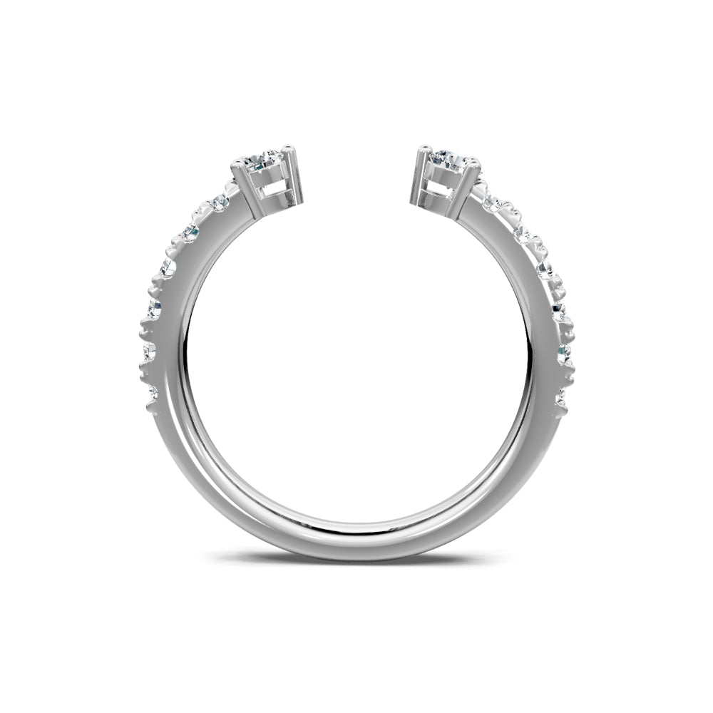 14k Gold Diamond Open Band